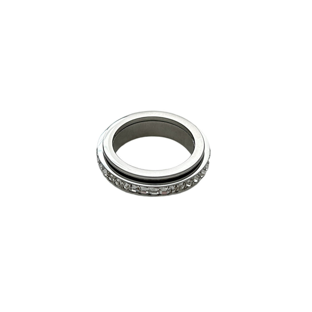 Titanium Steel Rotatable Ring Female Starry Sky Does Not Fade
